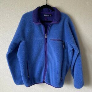 Vintage Patagonia Retro Deep Pile Fleece Jacket Men’s L 90s USA Made Gorpcore
